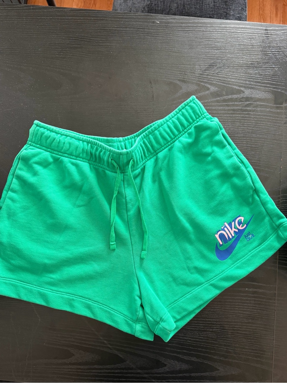 Nike Women's Bright Green Logo Athletic Shorts
